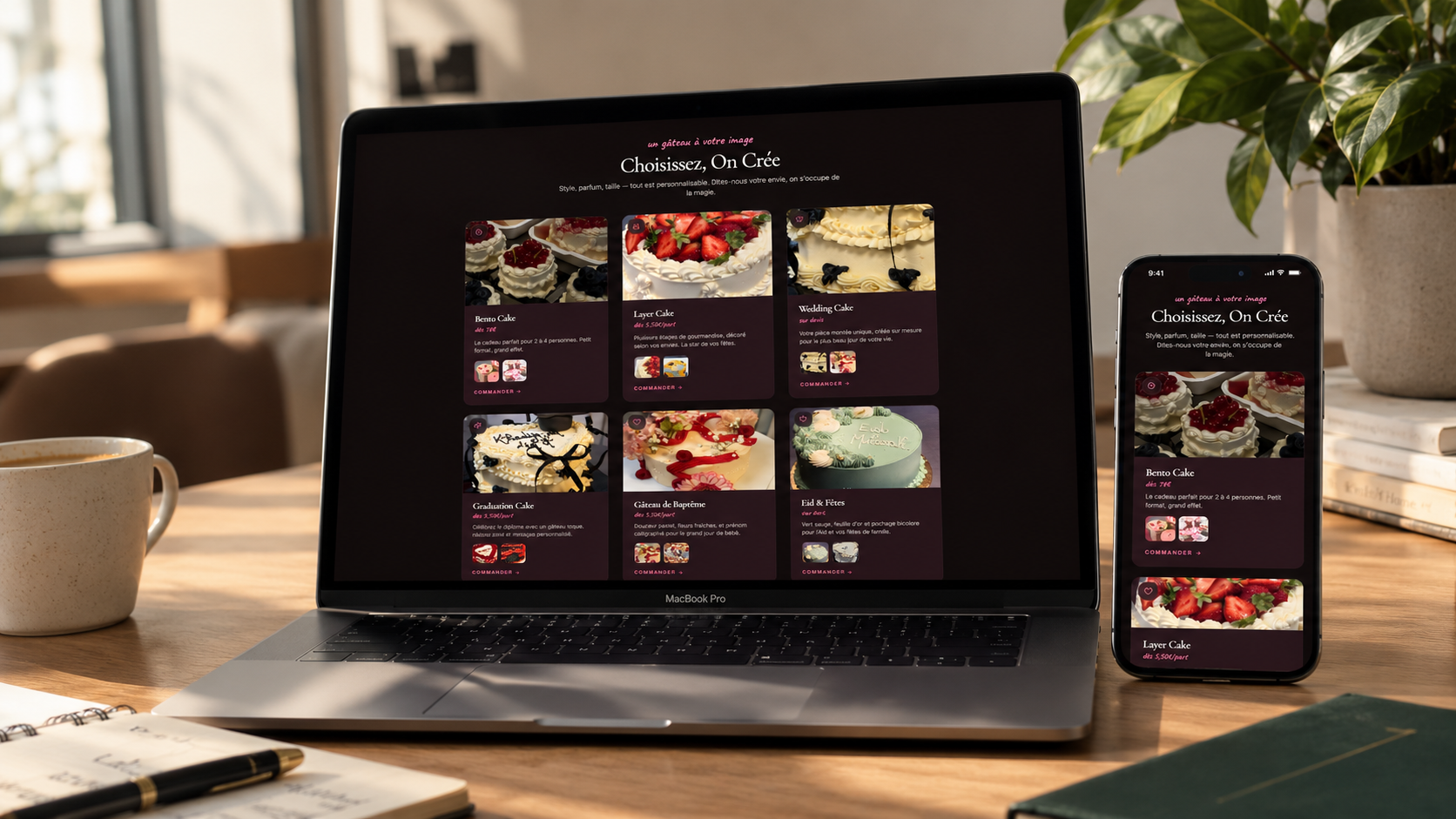 Aperçu du site Pâtisserie artisanale