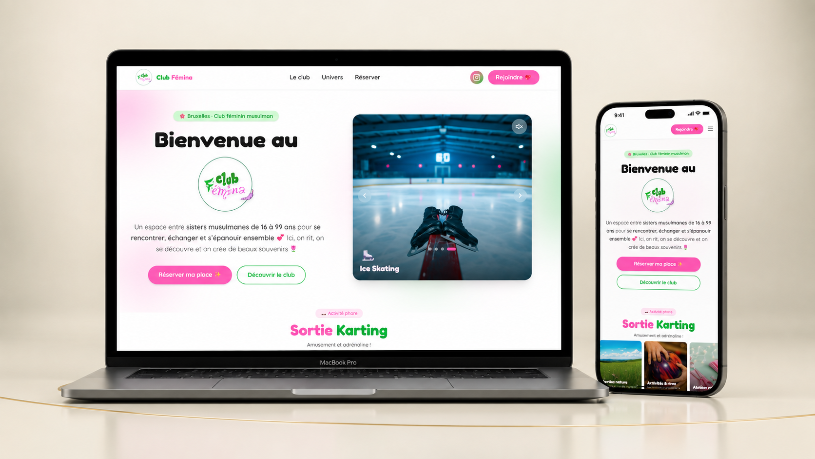 Aperçu du site Club Fémina